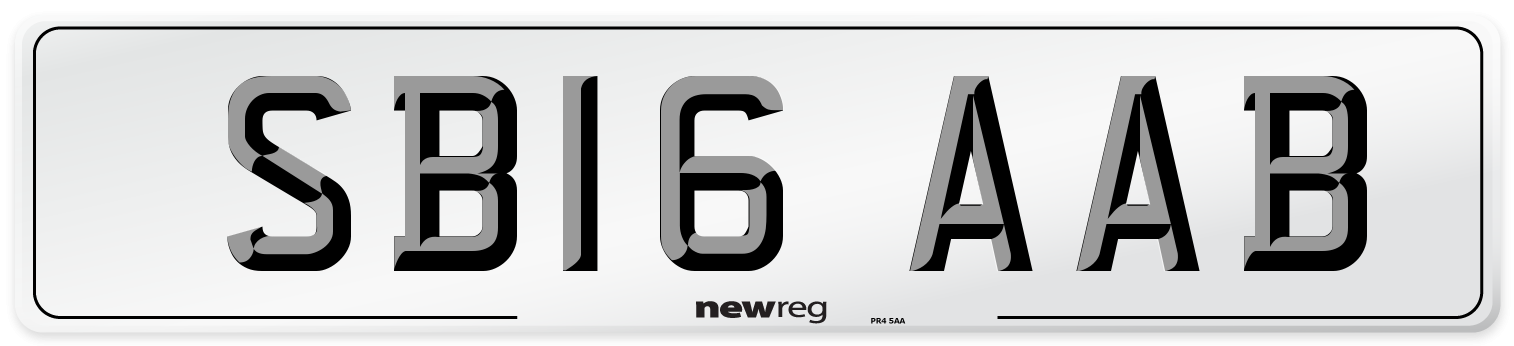 SB16 AAB Number Plate from New Reg
